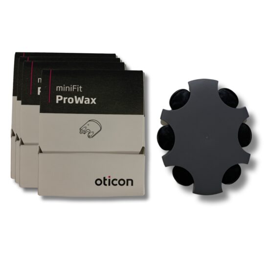 Oticon kuulokojeisin sopivat minifit Prowax- vahasuojat. mustalla haarapäisellä vaihtotyökalulla. 6 kpl vahasuojia pakkauksessa. 4 kpl pakkauksen etusetti Kuulotarvikkeen valikoimissa.